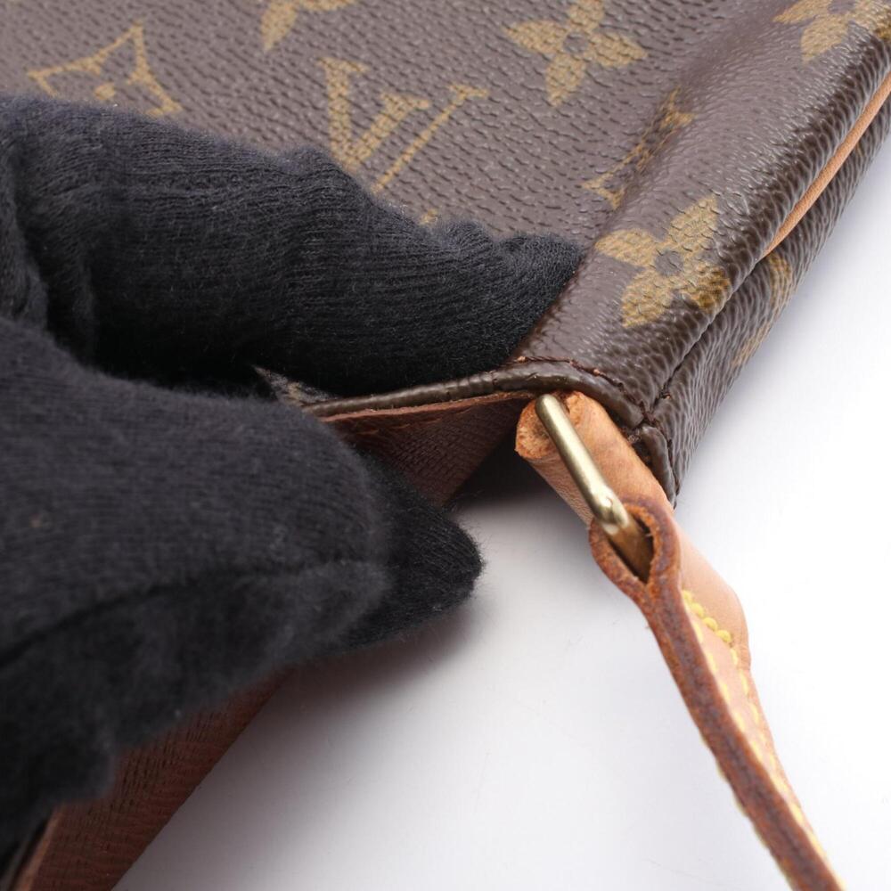 LOUIS VUITTON Authentic Brown Monogram Leather Shoulder Bag - Picture 6 of 10